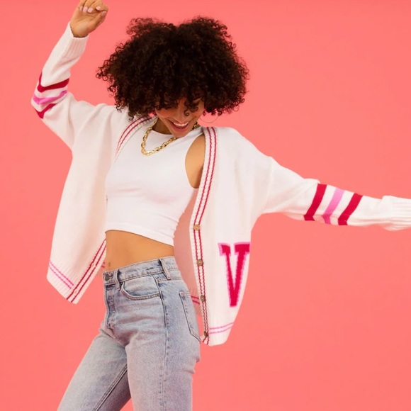 Vici dolls V day varsity cardigan - Picture 3 of 9